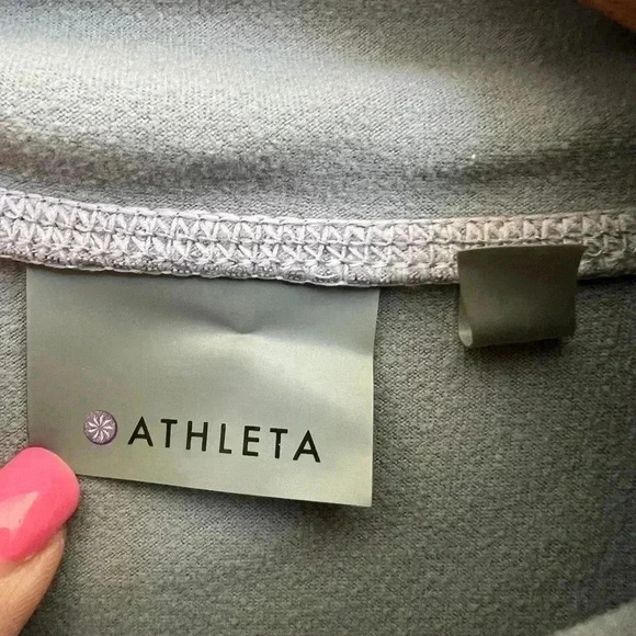 Athleta Plush Tech Hoodie Running Slate Gray Size Small - Picture 4 of 8